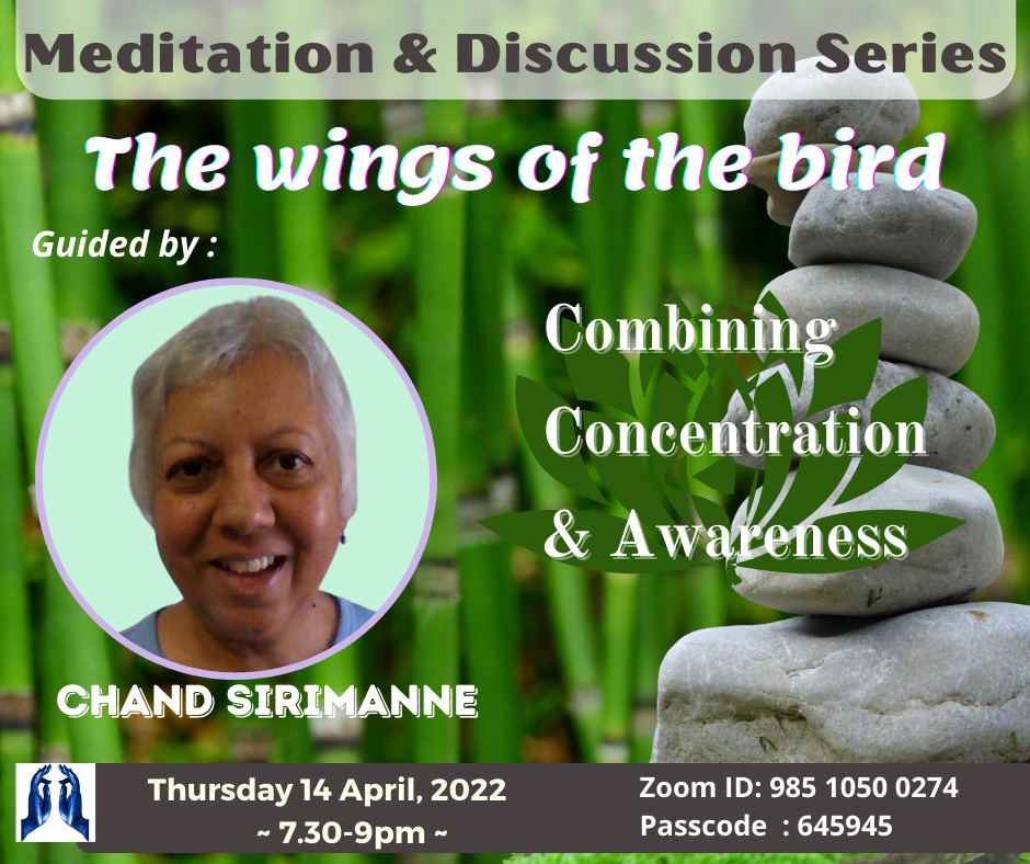 Poster for the event with an image of Chand Sirimanne and an image of a stack of balancing rocks